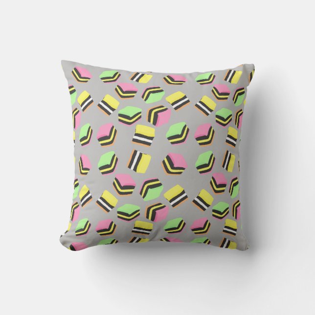 Licorice Allsorts Candy Pillow Kissen (Vorderseite)