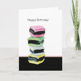 Licorice Allsorts Geburtstagkarte Karte