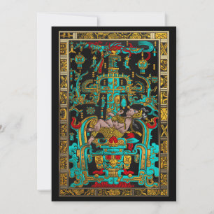 Lid des Großen Grabes von Pakal - Palenque Astrona Einladung