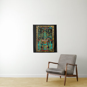 Lid des Großen Grabes von Pakal - Palenque Astrona Wandteppich