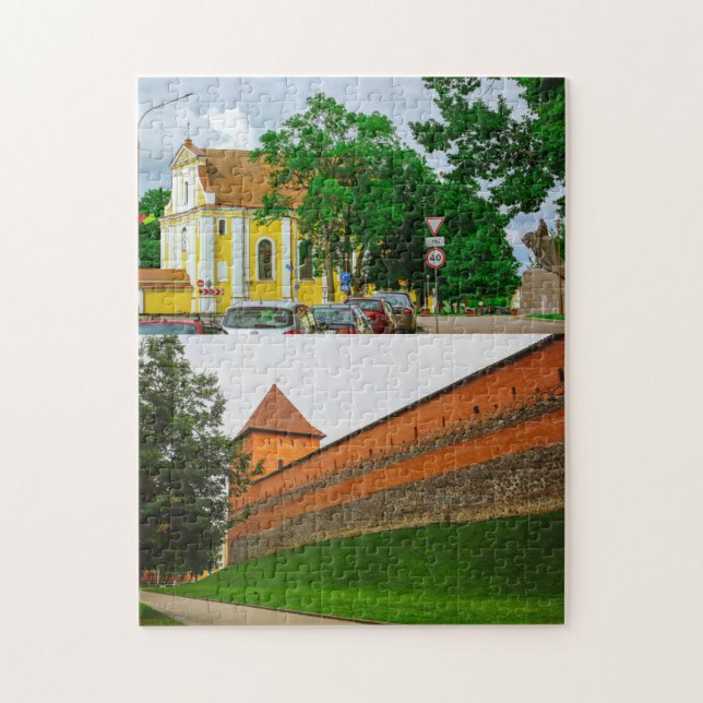 Lida Belarus Architektur Schloss Collage Puzzle (Vertikal)