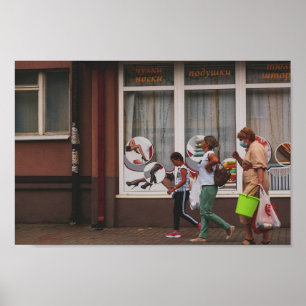 Lida Belarus Architektur Straße 3 Generationen Poster