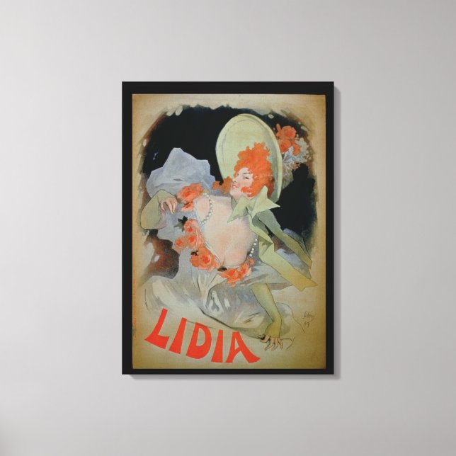 'Lidia', 1895 (farbige Litho) Leinwanddruck (Vorderseite)