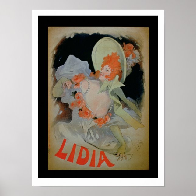 'Lidia', 1895 (farbige Litho) Poster (Vorne)