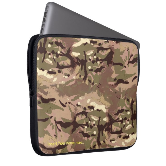 LIDJ Design. Camouflage Camouflage, darum bist du? Laptopschutzhülle (Vorne Rechts)