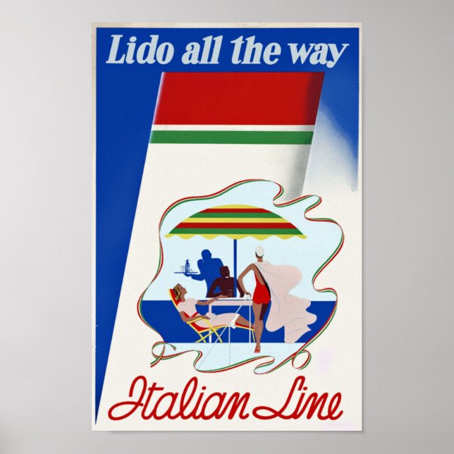 Lido All the way ~ Italian Line Poster (Vorne)