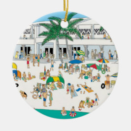 Lido Beach Sarasota Keramik Ornament
