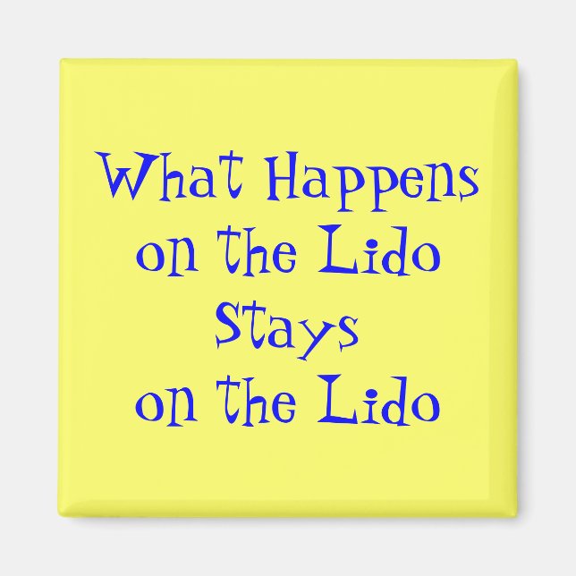 Lido Blue on Yellow Magnet (Vorne)