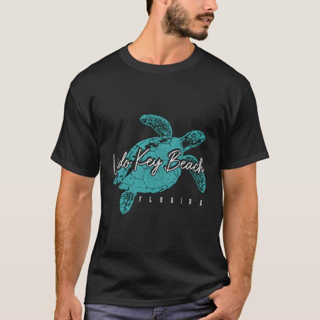Lido Key Beach Florida Fl Sea Turtle Scuba Tauchen T-Shirt (Vorderseite)
