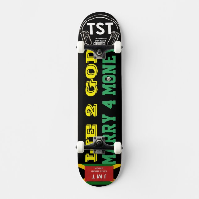 LIE 2 GOD MARRY 4 GELD Skateboard (Vorderseite)