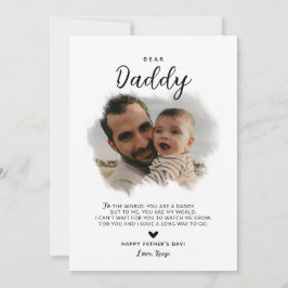 Liear Daddy | Modernes Foto Herztag der Vater Karte