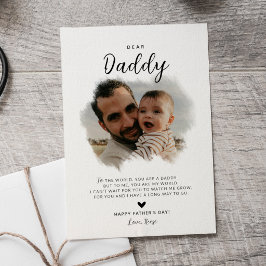 Liear Daddy | Modernes Foto Herztag der Vater Karte