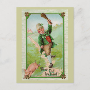 Lieb altes Irland! Vintage St. Patrick's Day Postkarte