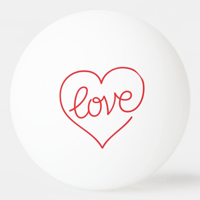 LIEBE (03) ein SternPing Pong Ball Tischtennisball (Vorderseite)