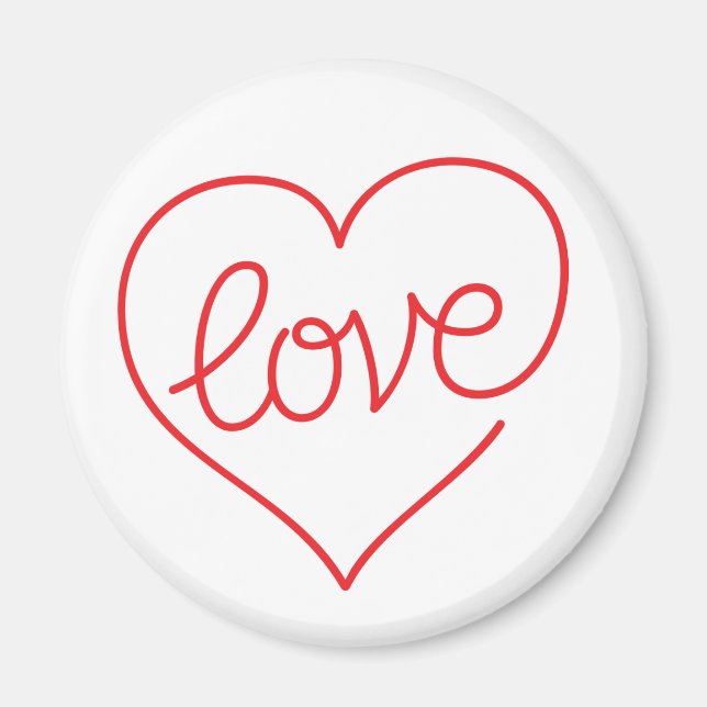 LIEBE (03) Standard, 2¼ Zoll Rundmagazin Magnet (Vorne)