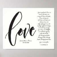 Liebe, 1 Cor. 13, Doppelname, moderne Schrift