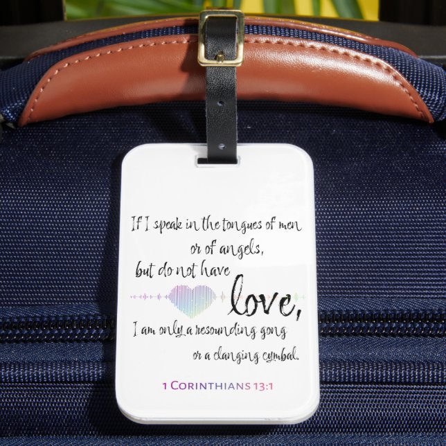 Liebe 1 Korinther 13:1 Gepäckanhänger (Vorderseite Insitu 2)