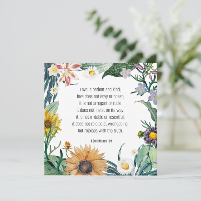 Liebe, 1 Korinther 13:4, (Stehend Vorderseite)