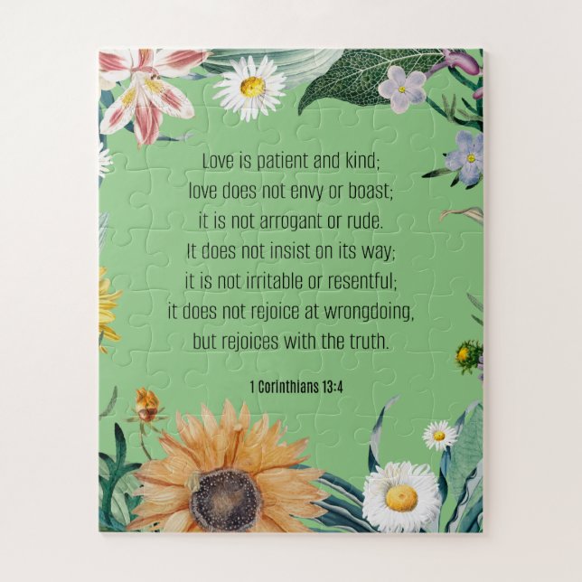 Liebe, 1 Korinther 13:4, Puzzle (Vertikal)