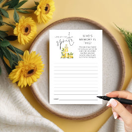 Liebe 1. Spritz Who's Memory Brautparty Game Einladung