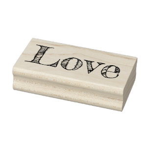 LIEBE 1"x2.5" Briefmarke aus Kautschuk / Frederick Gummistempel
