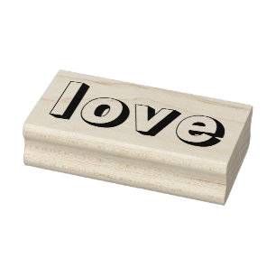LIEBE 1"x2.5" Briefmarke aus Kautschuk / Rampart Gummistempel