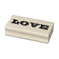 LIEBE 1"x2.5" Briefmarke aus Kautschuk / Vineta