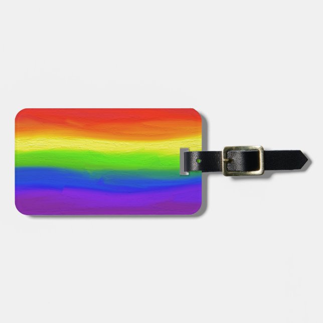 LIEBE 2016 = LIEBE Regenbogen Gepäckanhänger (Vorderseite horizontal)