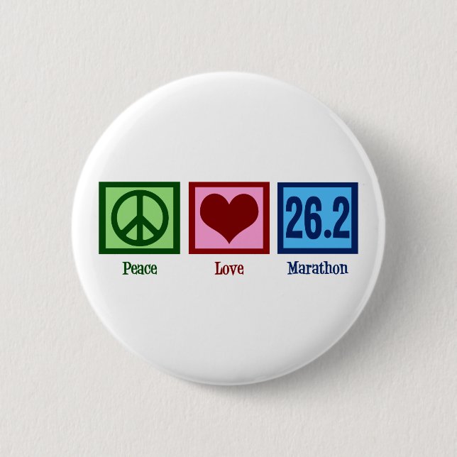 Liebe 26.2 Marathonläufer Button (Vorderseite)