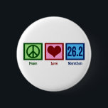 Liebe 26.2 Marathonläufer Button<br><div class="desc">Liebe Marathon. Ein Friedensschild,  Herz und 40 km für einen Läufer. Ein cooles Geschenk für jemanden,  der in einem Rennen trainiert.</div>