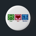 Liebe 26.2 Marathonläufer Button<br><div class="desc">Liebe Marathon. Ein Friedensschild,  Herz und 40 km für einen Läufer. Ein cooles Geschenk für jemanden,  der in einem Rennen trainiert.</div>