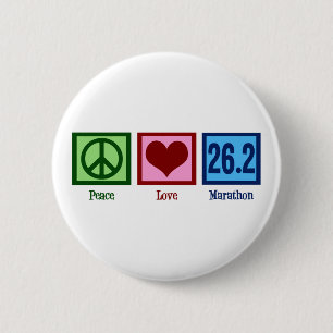 Liebe 26.2 Marathonläufer Button