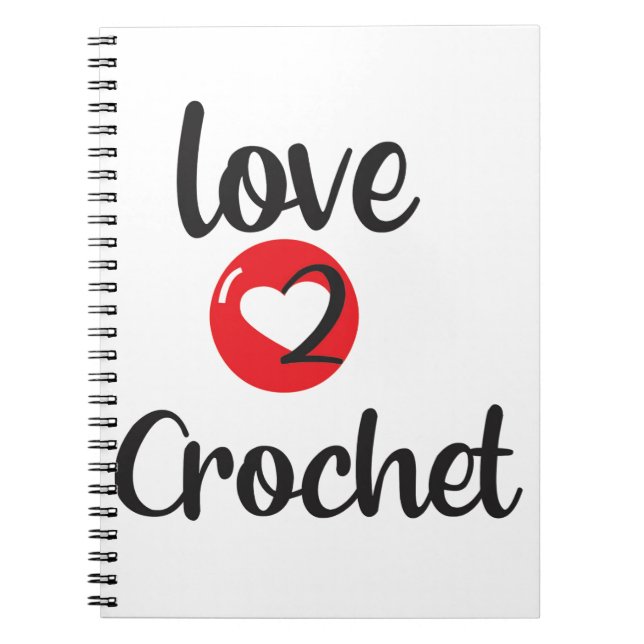 Liebe-2-Häkchen-Notebook Notizblock (Vorderseite)
