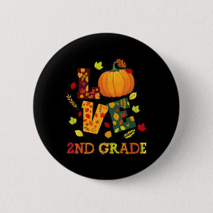 Liebe 2. Klasse glücklich Herbst Y'alle Herbstlehr Button