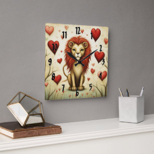 LIEBE 2 QUADRATISCHE WANDUHR