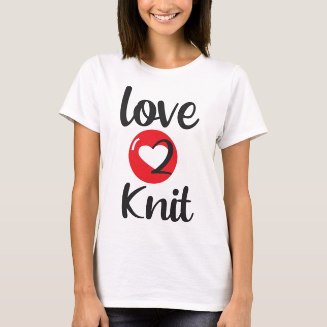 LIEBE 2 STRICK T-Shirt (Vorderseite)