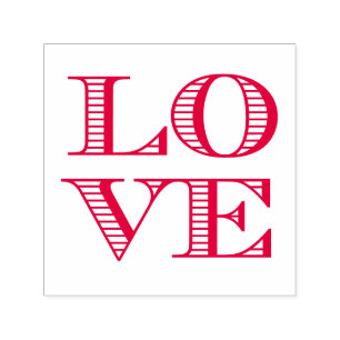 LIEBE 2x2 Zeilen Blocktypografie Permastempel