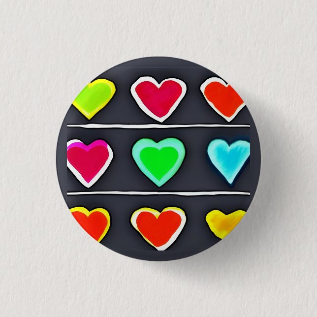 Liebe 3 cm Abzeichen Button (Vorderseite)