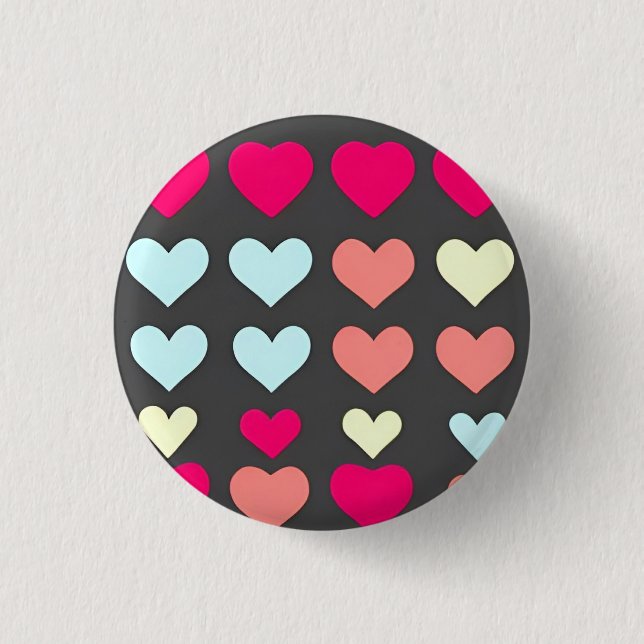 Liebe 3 cm Abzeichen Button (Vorderseite)