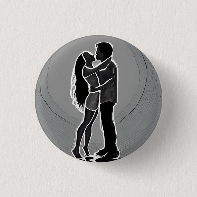 Liebe 3 cm Abzeichen Button (Vorderseite)