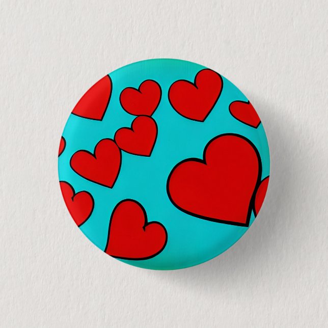 Liebe 3 cm Abzeichen Button (Vorderseite)