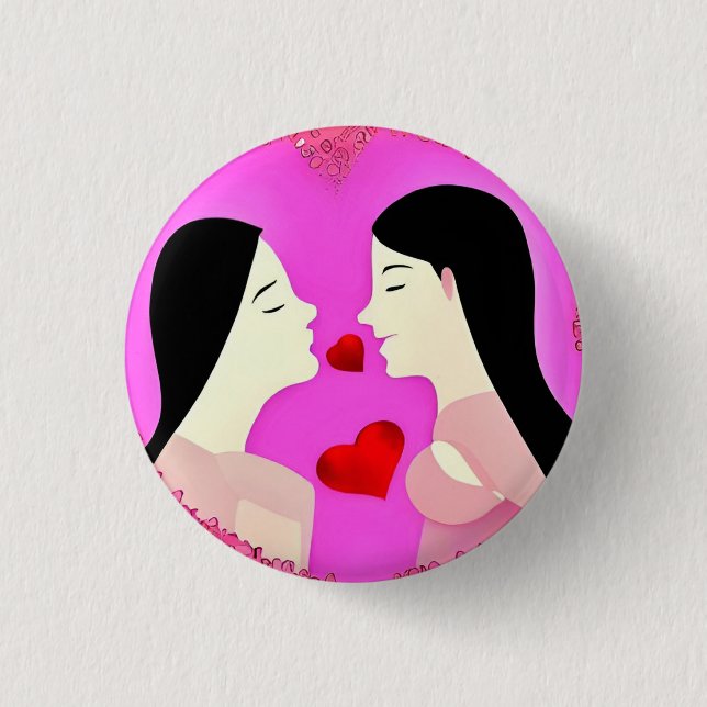 Liebe 3 cm Abzeichen Button (Vorderseite)