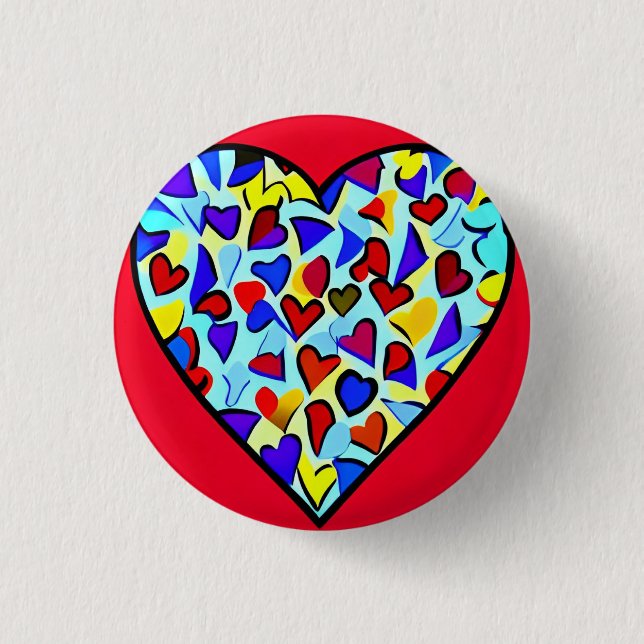 Liebe 3 cm Abzeichen Button (Vorderseite)