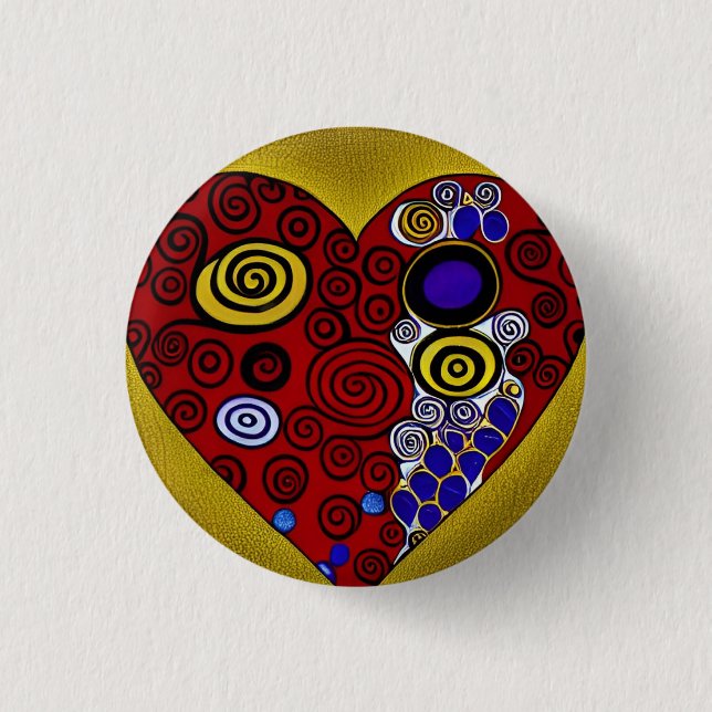 Liebe 3 cm Abzeichen Button (Vorderseite)