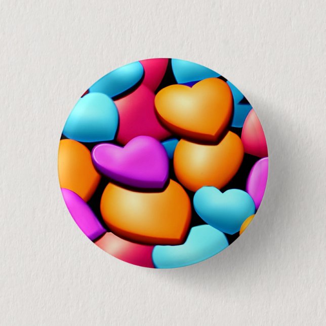 Liebe 3 cm Abzeichen Button (Vorderseite)