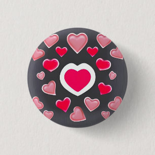 Liebe 3 cm Abzeichen Button