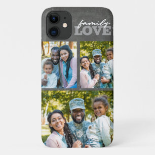 Liebe 3 Foto Collage Chalkboard Trendy Case