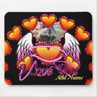 Liebe 3 Herz-Engels-Flügel-I, die Sie Mousepad