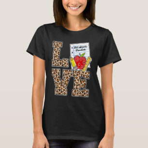 Liebe 3. Klasse Lehrer Bewertung Leopard Back T T-Shirt