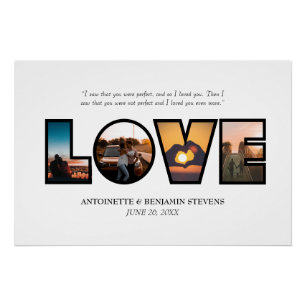 LIEBE 4 Foto Einfaches modernes Angebot Poster